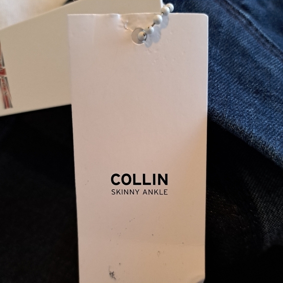 Hudson womens Collin skinny ankle jeans, dark wash, New - Picture 8 of 9